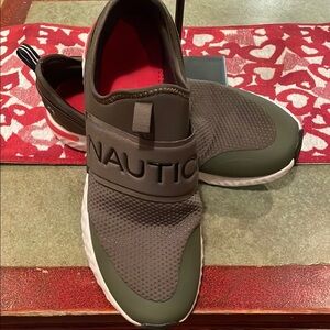 Nautica Men's Olive Slip-On Sneakers